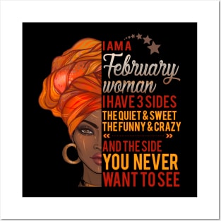 I'm A February Woman - Girls Women Aquarius Birthday Gifts Posters and Art